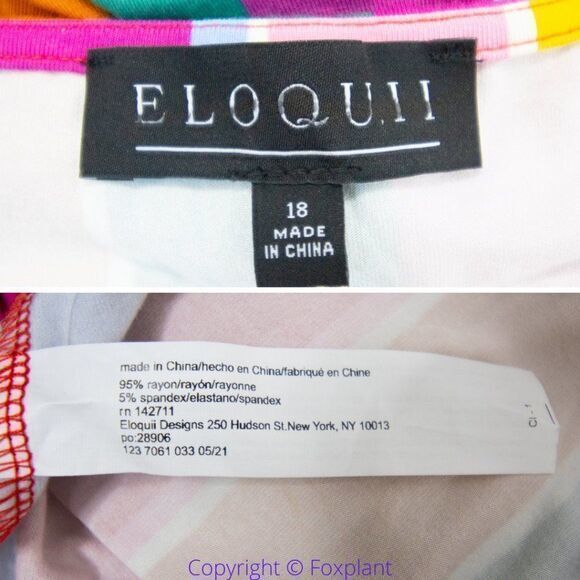 NEW Eloquii‎ Rainbow Wrap Around Dress, size 18 - Picture 16 of 16